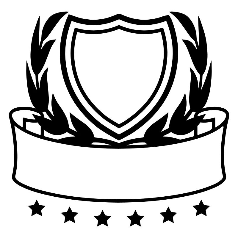 emblem shield wreath banner design logo text write