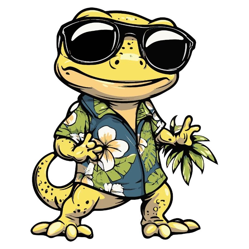 Lizard Comic Cool Summer