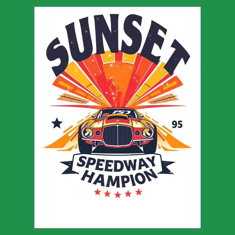 Sunset Speedway Champion Conception de course rétro