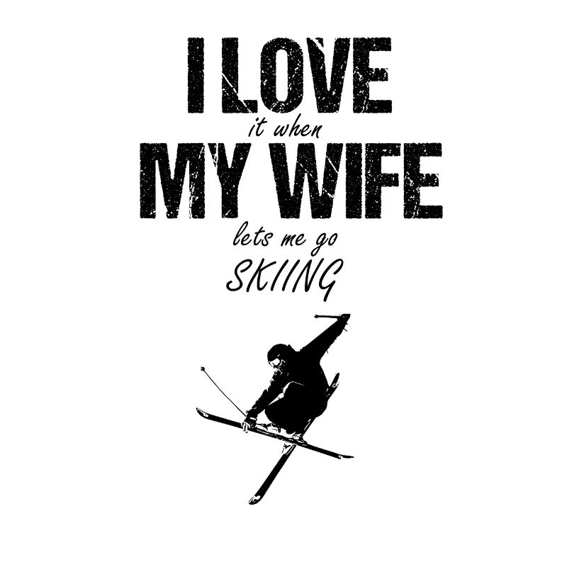 Adoro mia moglie sci sciatore sci sci