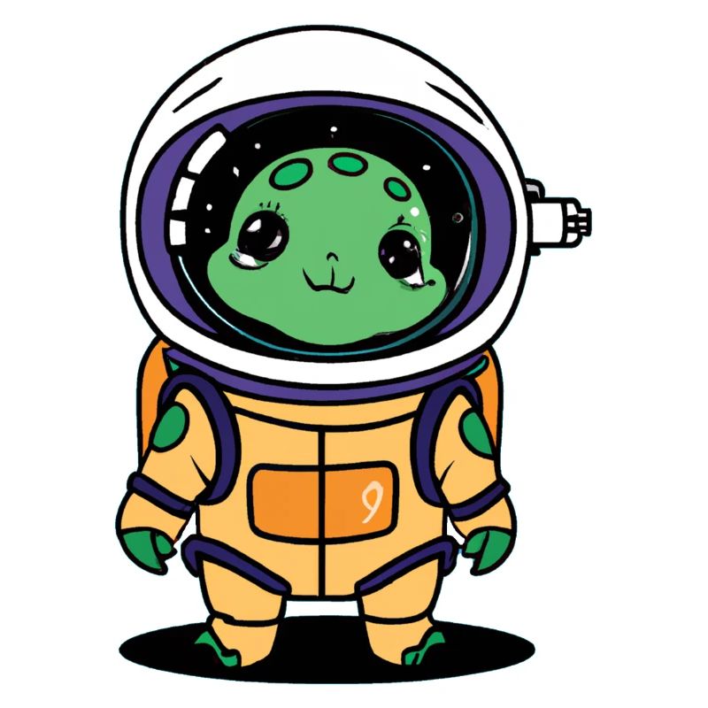 cute space turtle