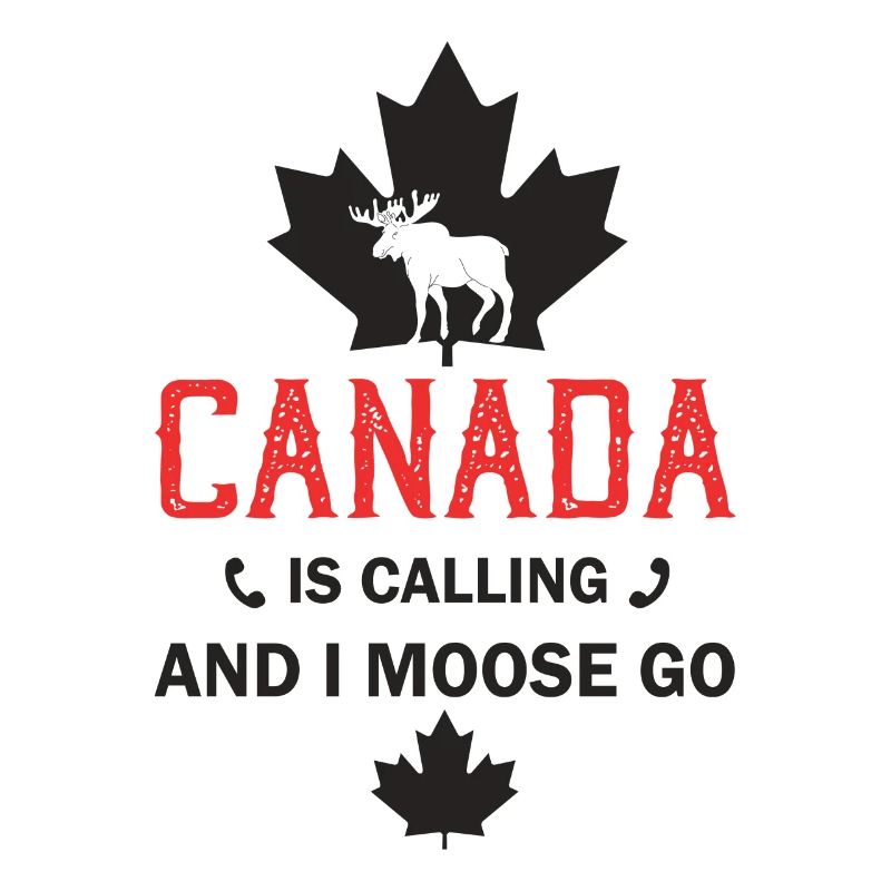 Orignal du Canada Drapeau canadien Feuille d’érable