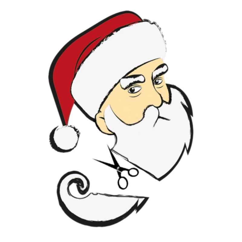 Père Noël - Tête - Coupe de barbe