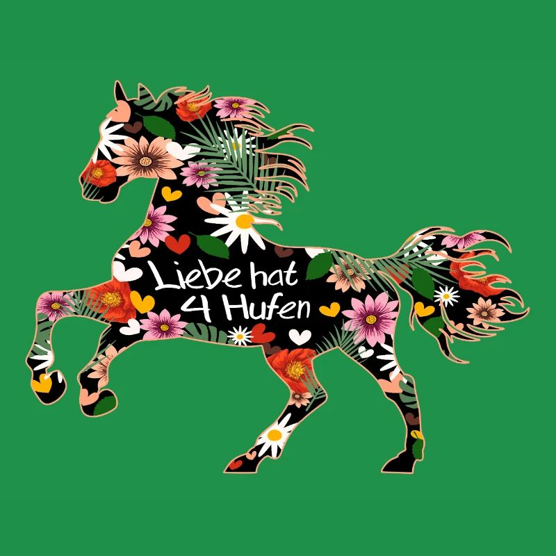 Cheval avec des fleurs