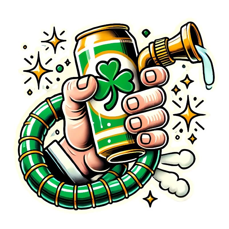 Conception amusante de canette de bière de la Saint-Patrick