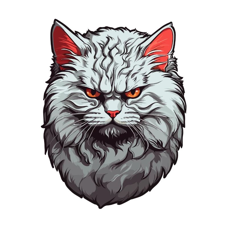 Grumpy Katze Grau