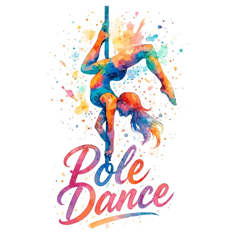 Pole Dance Pole Dancer Watercolor Color Gift