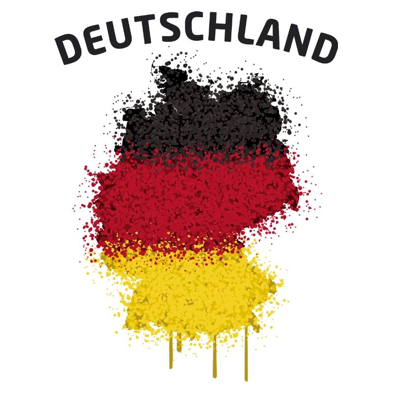 Germany Map flag graffiti text