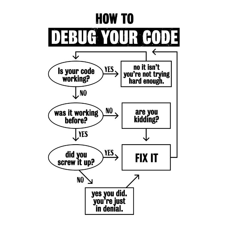 Codage de code de programmation Cadeau de débogage drôle