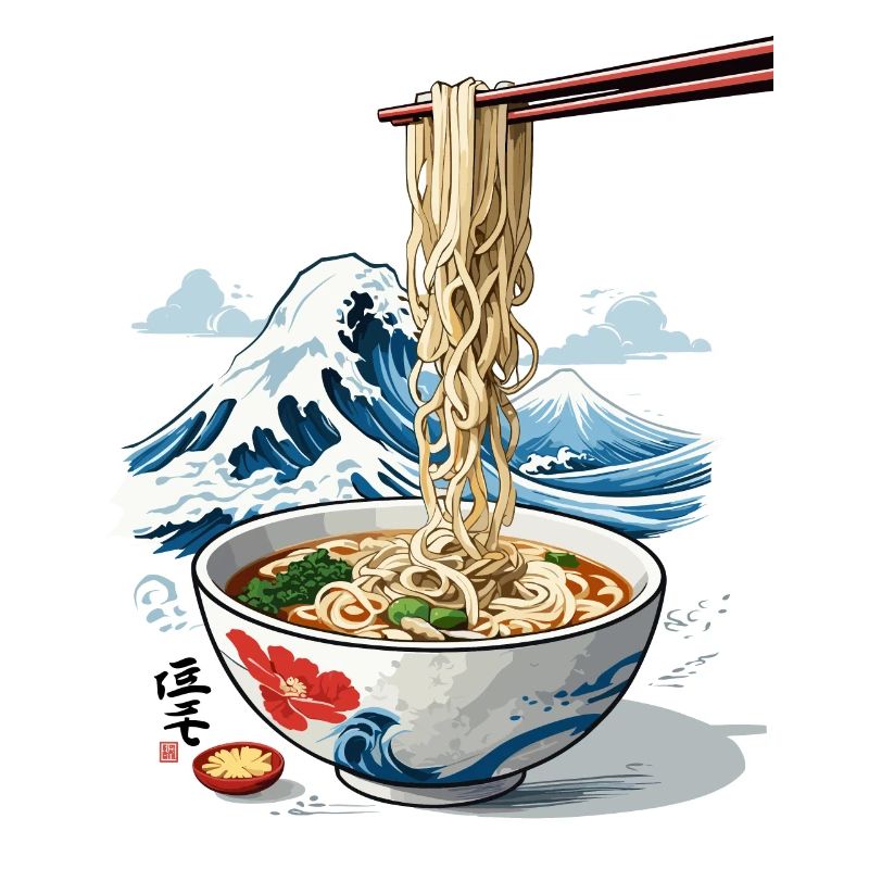 Ukiyo-E Ramen Wave Vintage Ukiyo-E Japon Design