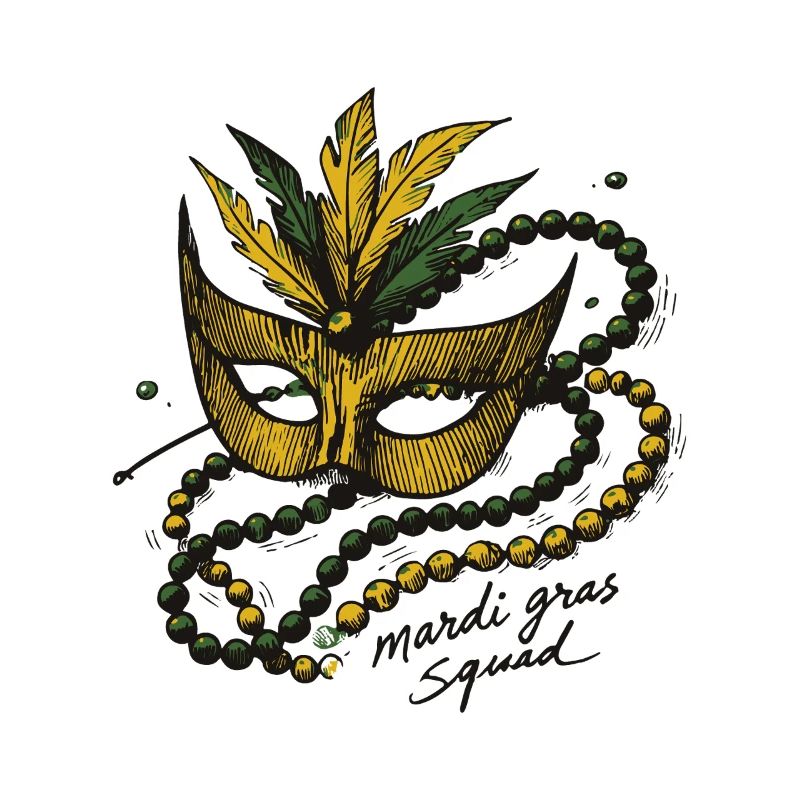 Mardi Gras Squad Masque Perlé Carnaval