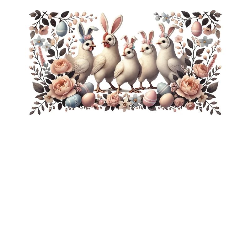 Easter Chickens Easter Bunny Chicken Retro Vintage