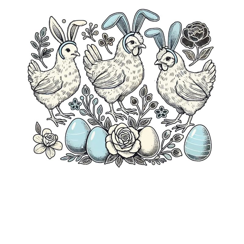 Easter Chickens Chick Retro Easter Bunny Chicken