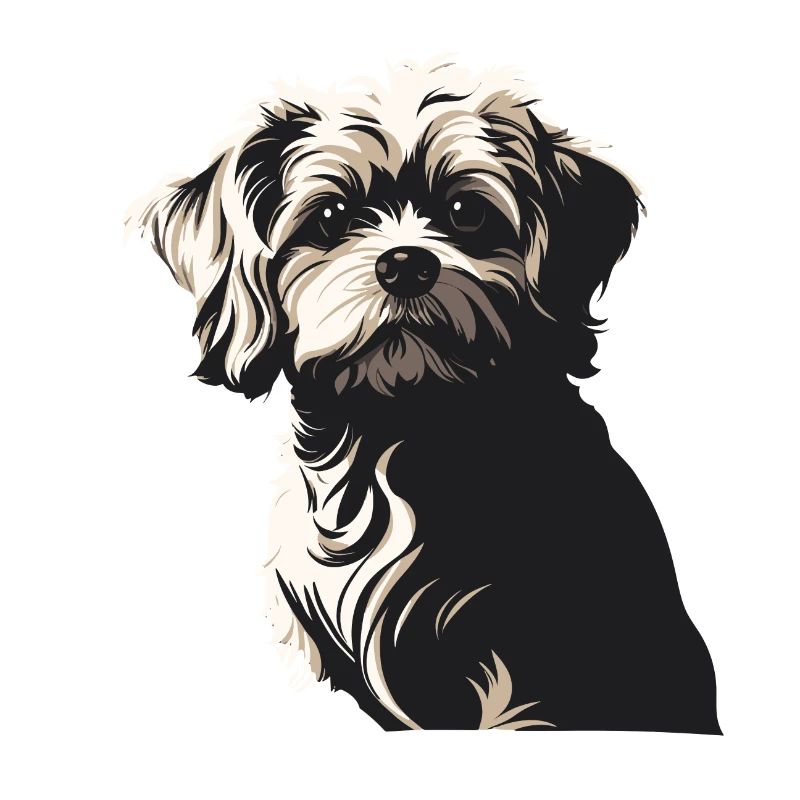 Lhasa Apso Hund Porträtbild