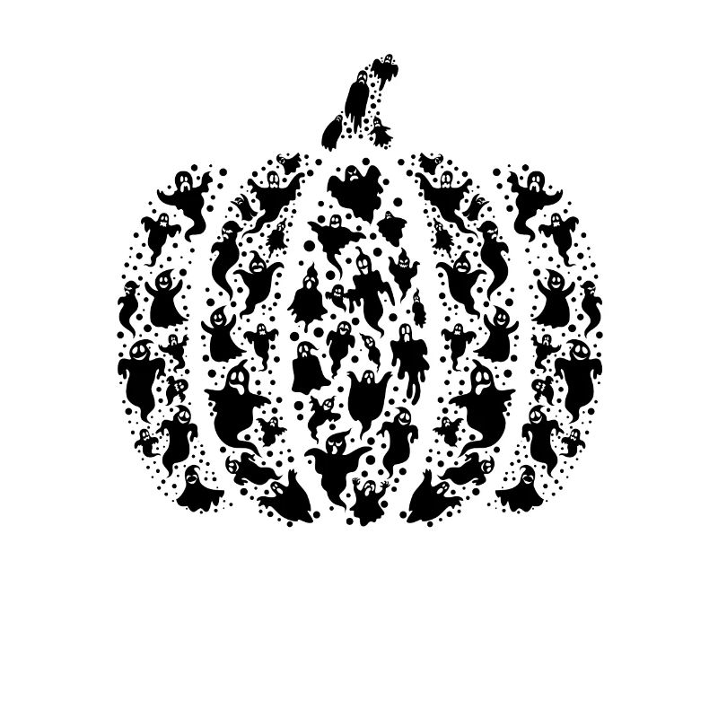 Halloween Pumpkin with Ghosts - Halloween Ghost Pu