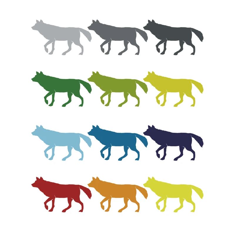 Neon Pop Art Retro Wolf Wildtier Geschenkidee