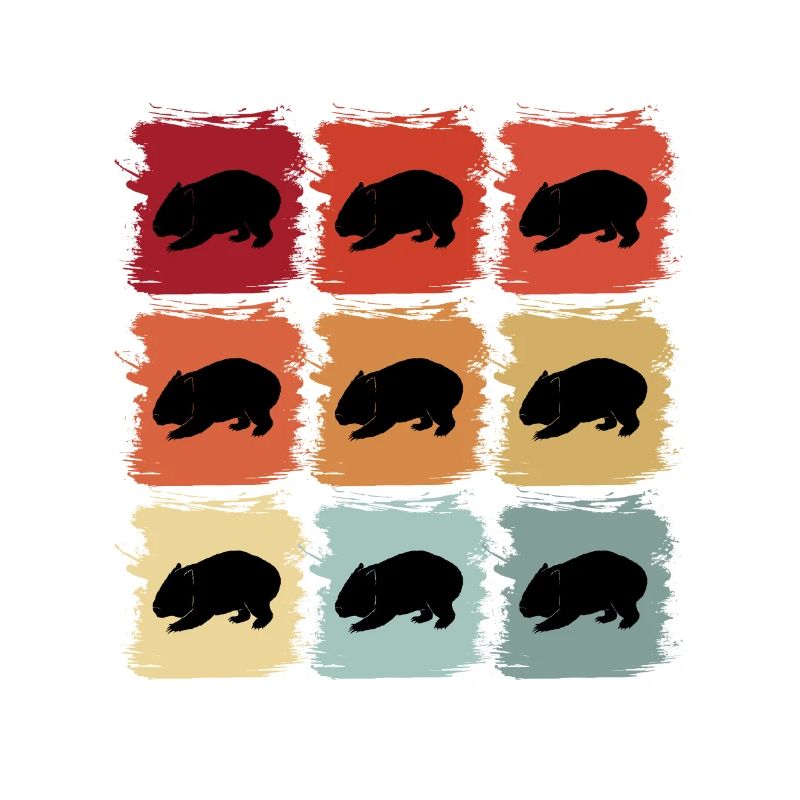 Retro Pop Art Wombat Gift Idea
