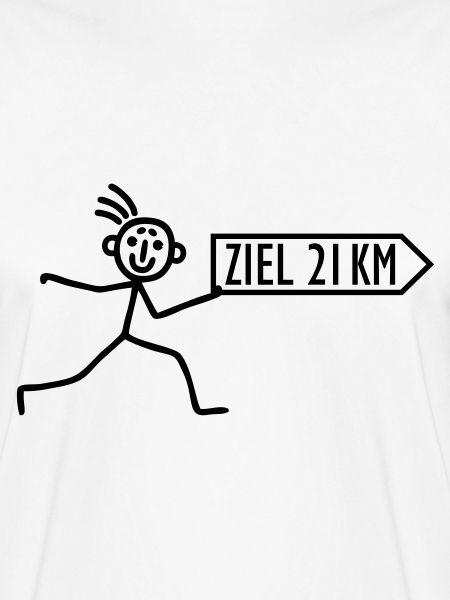 Strichmännchen läuft Halbmarathon
