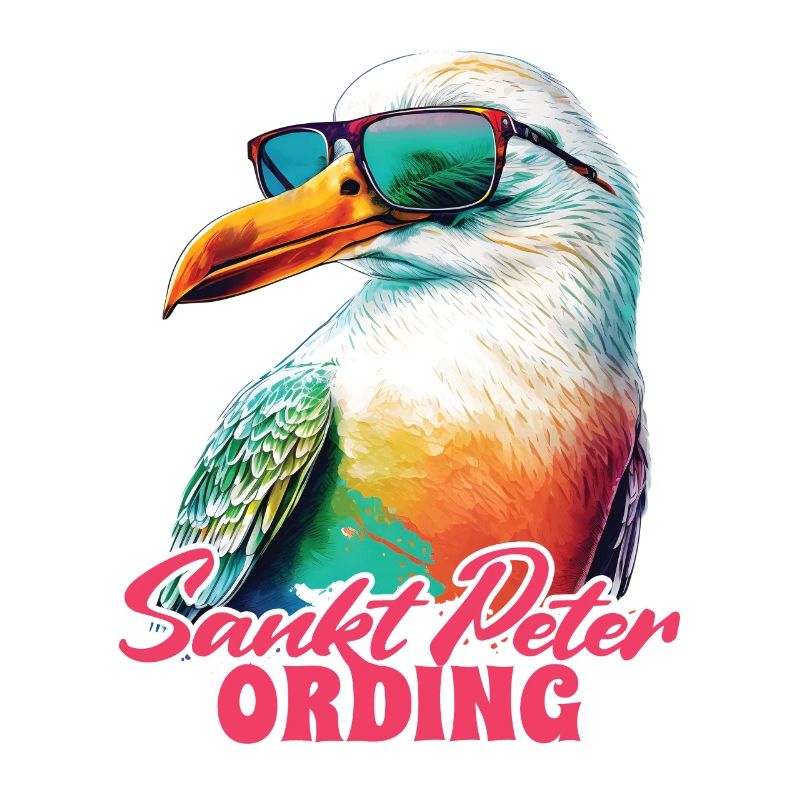 Sankt Peter Ording Urlaub Möwe mit Sonnenbrille