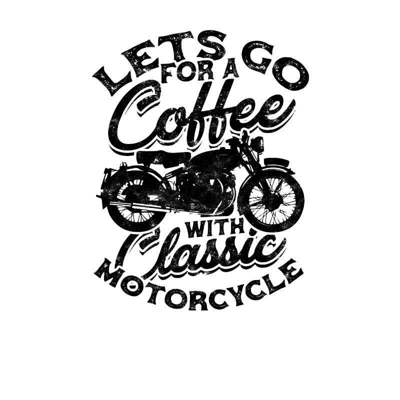 Auf einen Kaffee mit klassischem Motorrad -