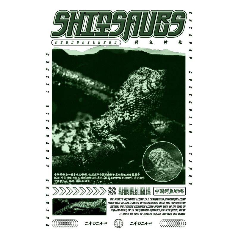 Chinesisches Krokodil Eidechse Shinisaurus Crocodilurus