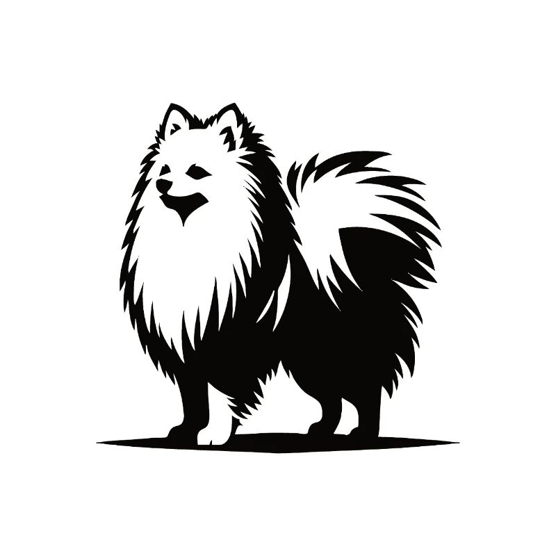 Spitz – Fluffy & Loyal, great dog design