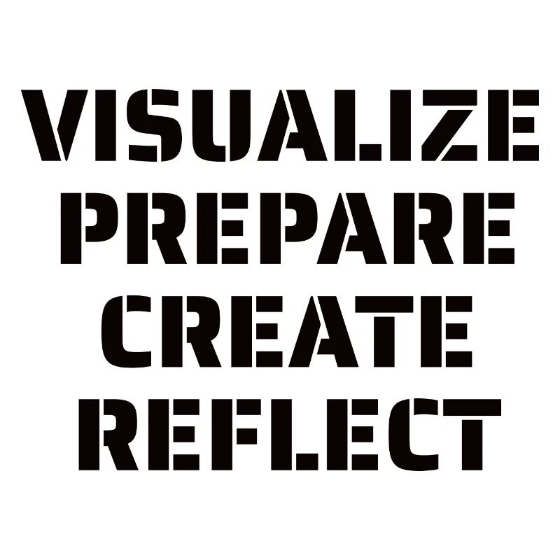 Visualize Prepare Create Reflect - Artist Quote