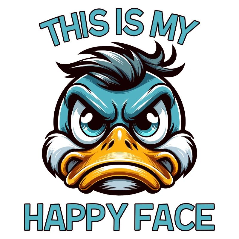 Mon visage de canard heureux