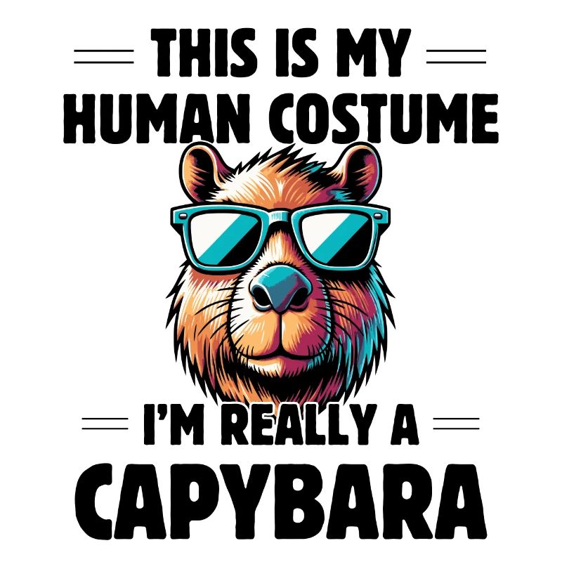 This Is My Human Costume I'm Really A Capybara