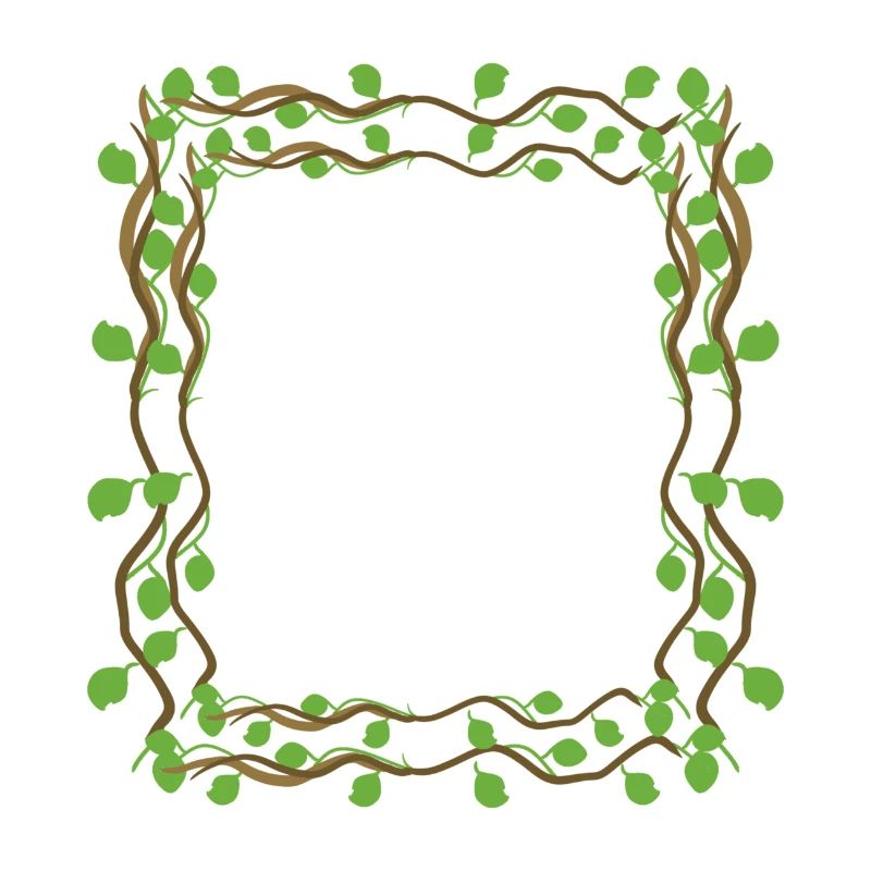 Leaves Square Shape Square Frame