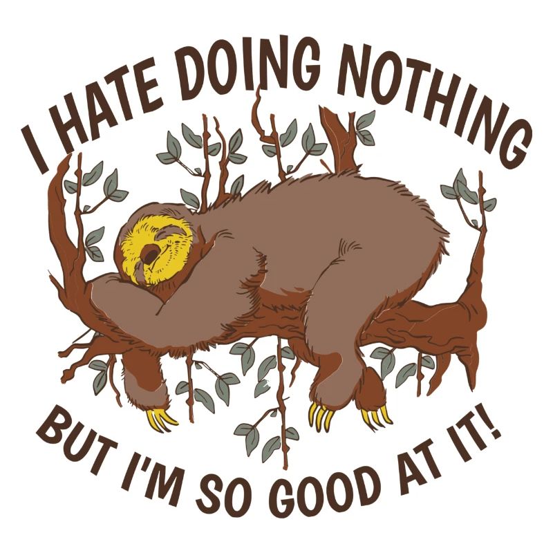 Sloth Sarcasm Irony Saying Fun Gift Idea