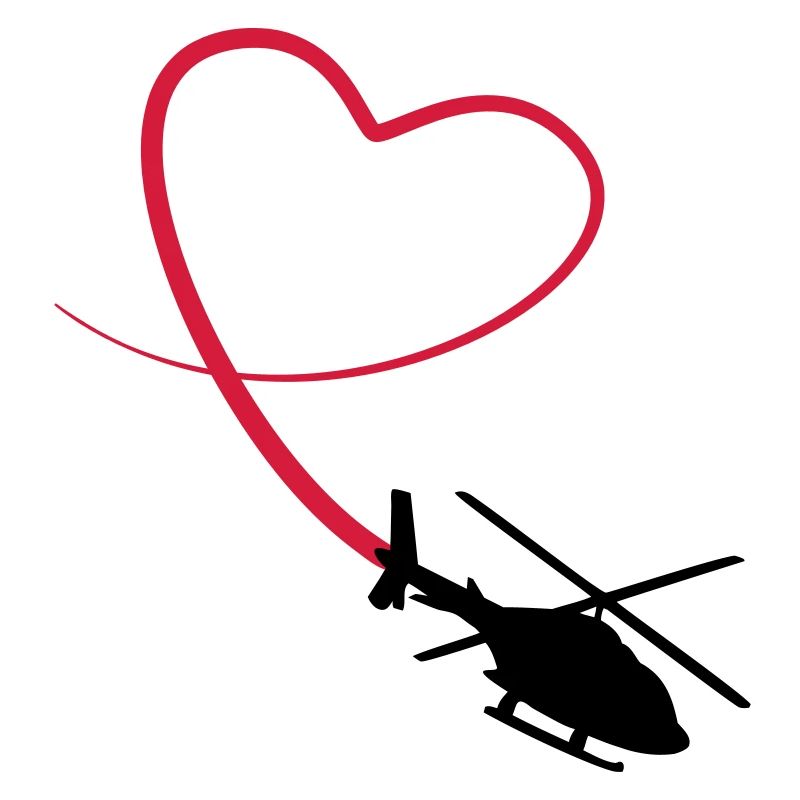 Hubschrauber Liebe Herz Looping