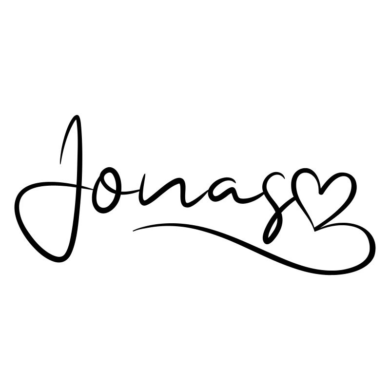 Jonas Surname First Name Heart Decor