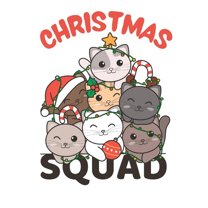 Katze Weihnachtsbaum Christmas Squad Katzen
