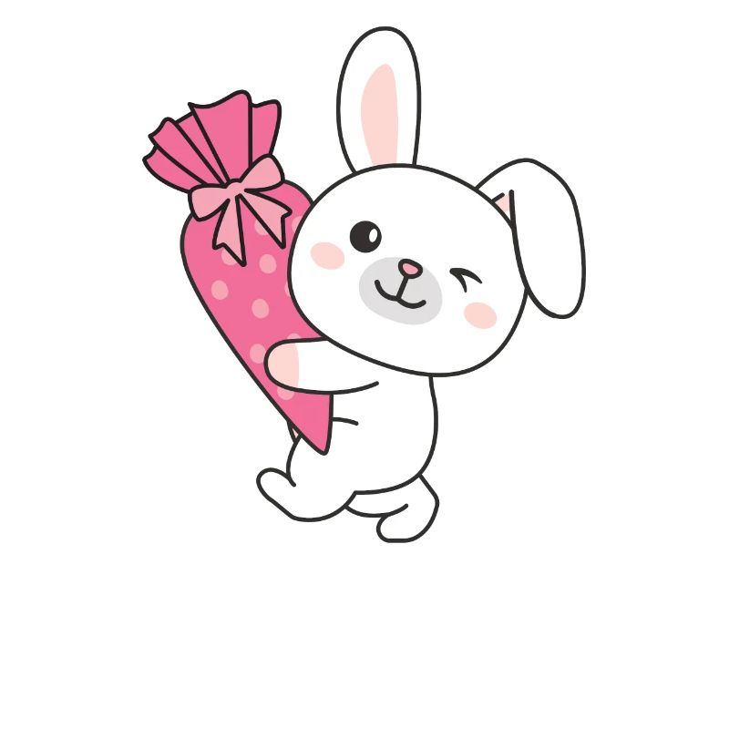 bye bye Kindergarten hallo Schule Hase