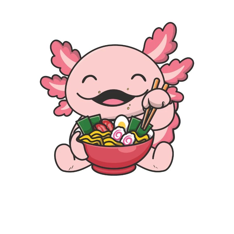 But first ramen sweet axolotl eats ramen