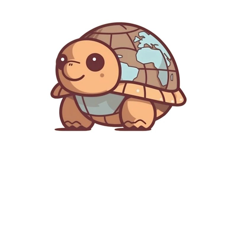 Turtle with Earth Environmental Protection World Earth Day