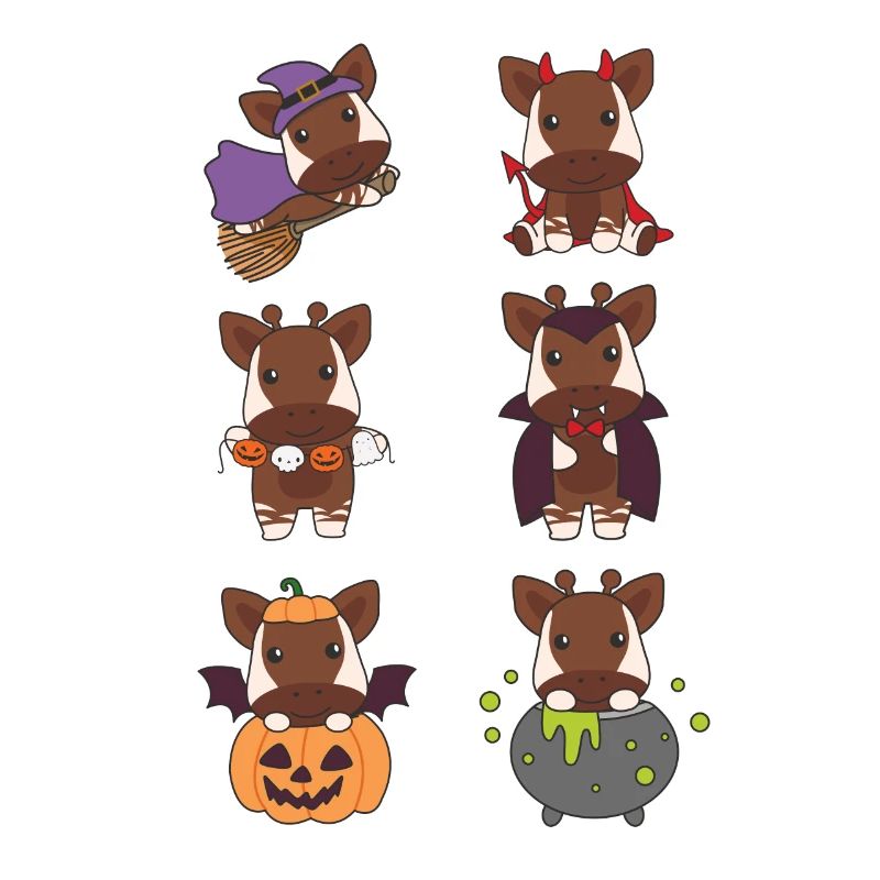 Okapi Halloween Devil Pumpkin Vampier Costume