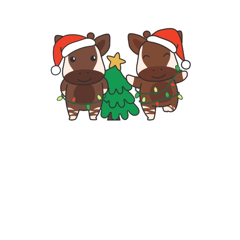 Okapi Noël Animaux D’hiver Okapis
