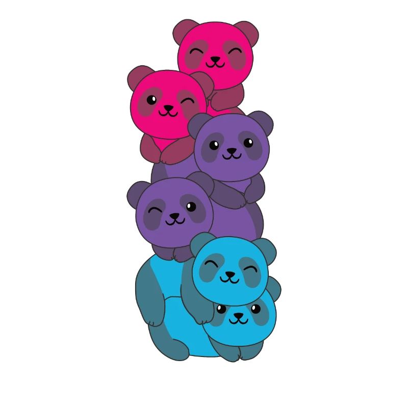 Androgynous Flag Pride LGBTQ Cute Panda