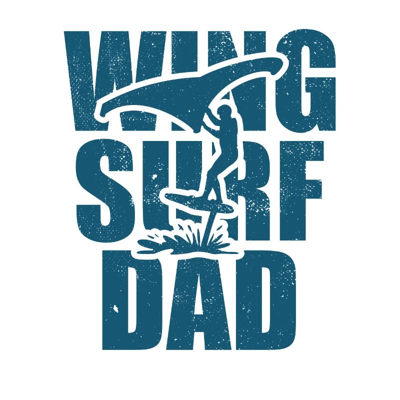 Wing Surf Dad avec planche à foil