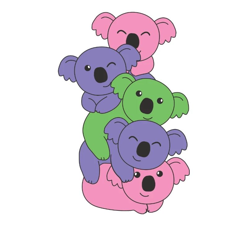 Trigender Flag Pride LGBTQ Mignon Koala Bunch
