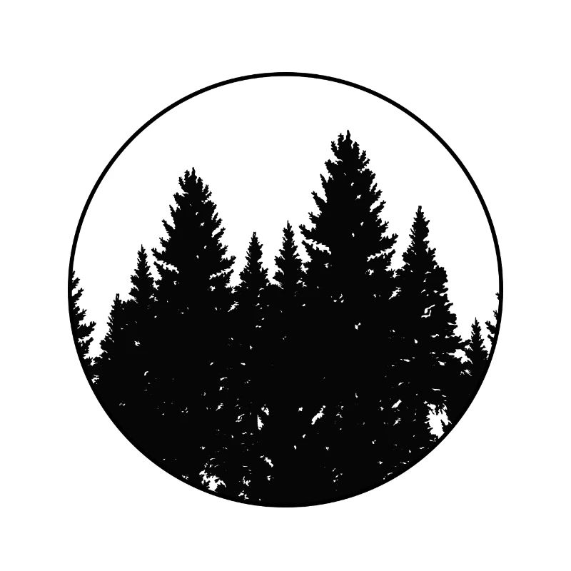 Geometric Forest Adventure Mountains Pine tree