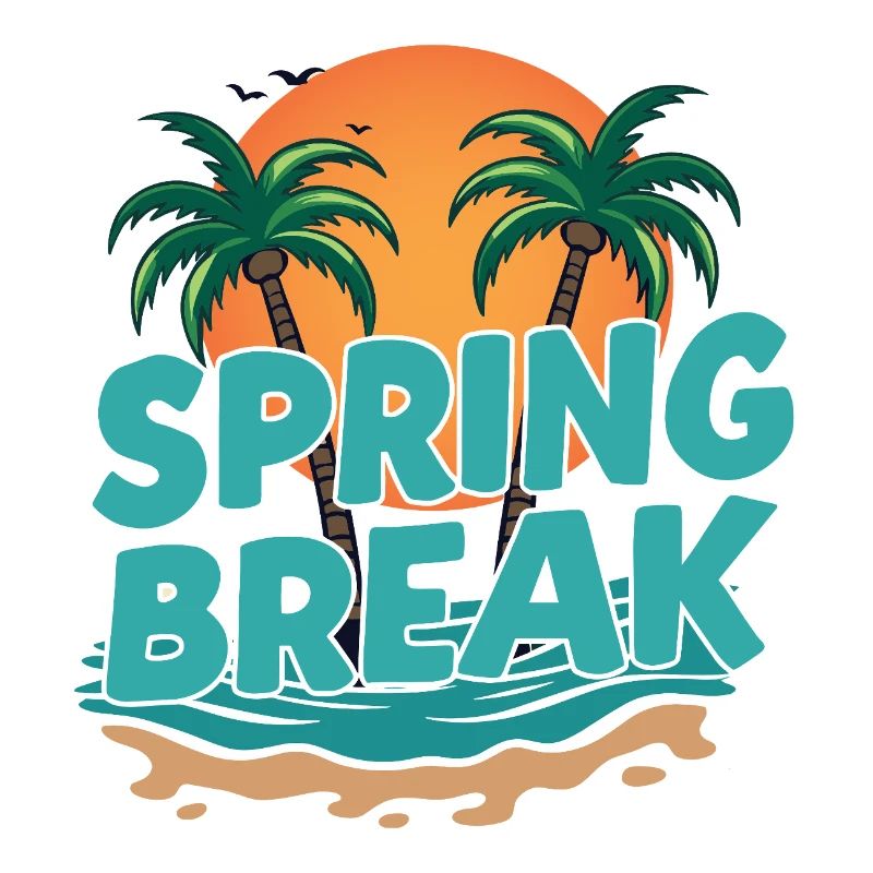 Spring Break Palm Trees Beach