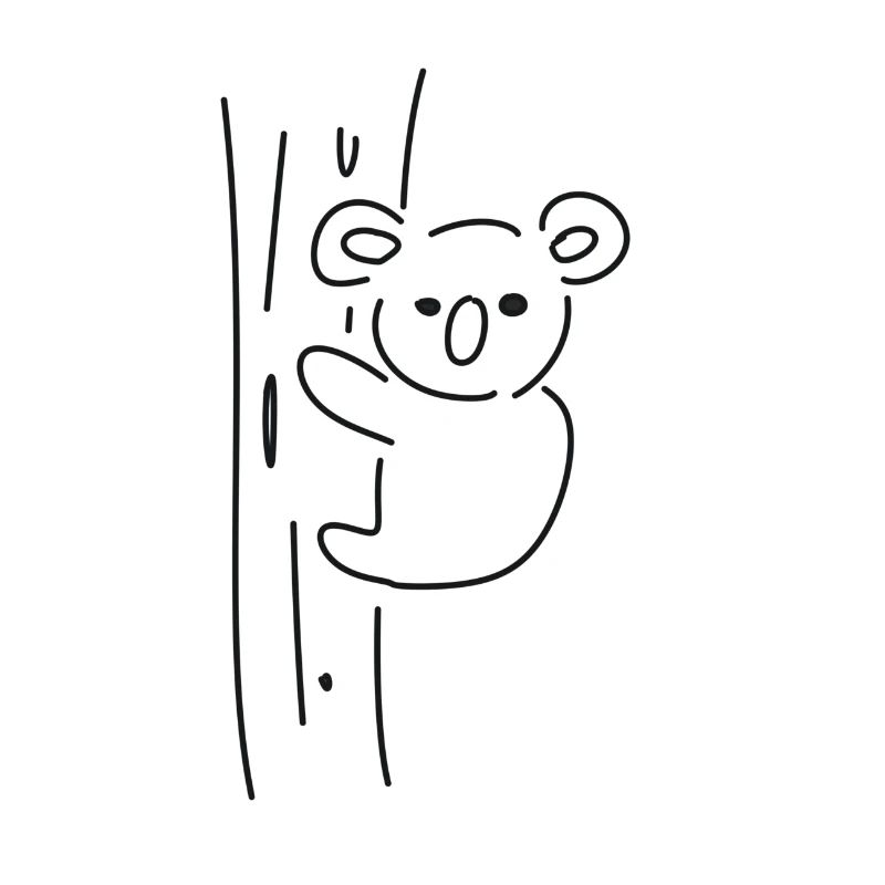 Koala symbol Tier Baum klettern