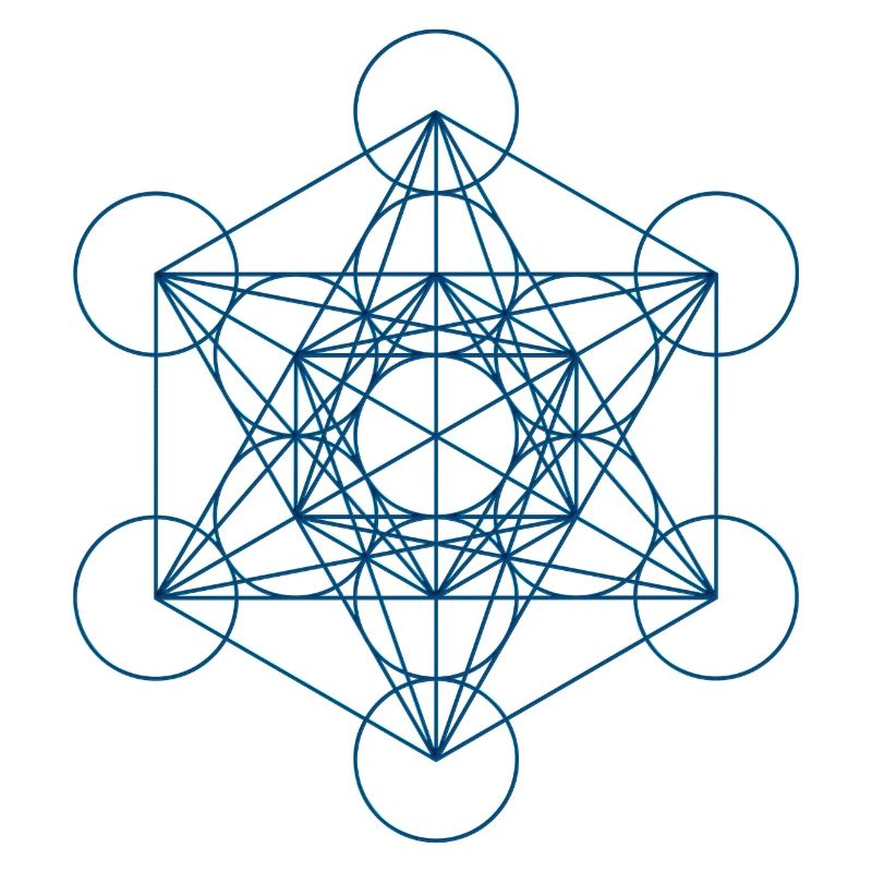 Metatron's Cube - blue