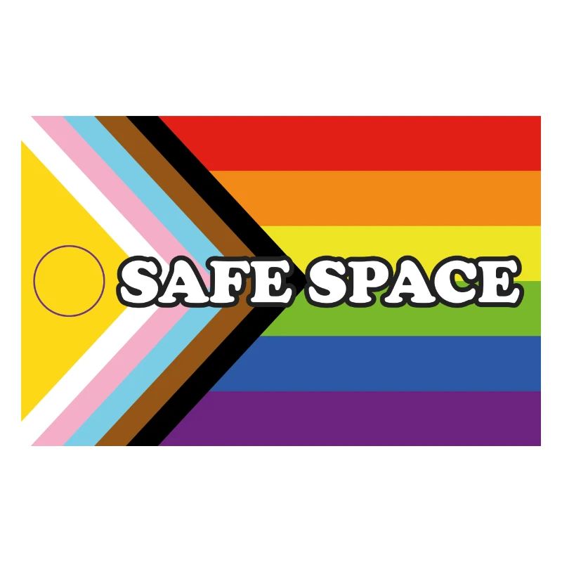 Inclusive Pride Progress Flag SAFE SPACE