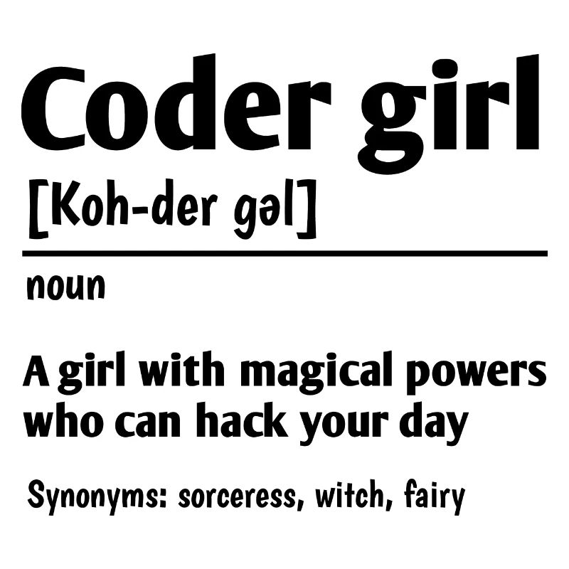Coder Girl Definition Noun Software Developer Prog