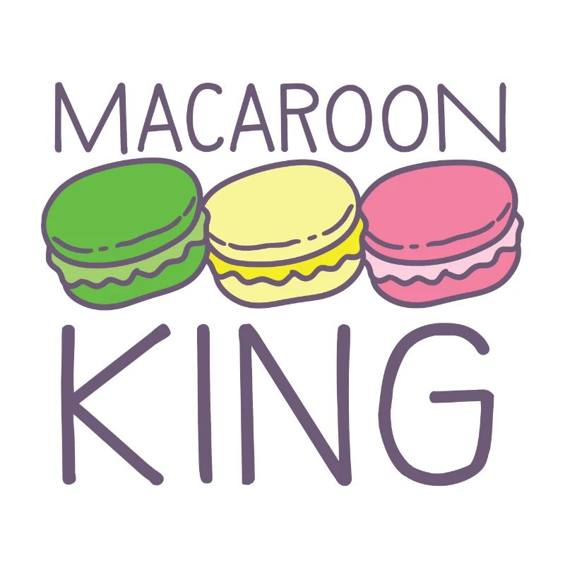 macaroon king with cute colourful macaroons