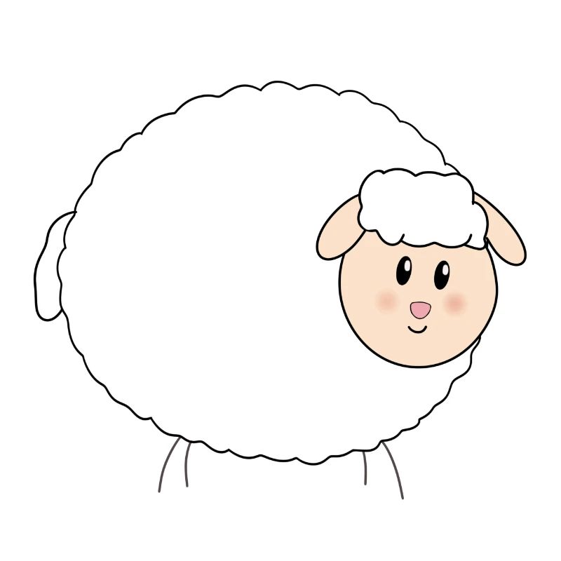 Süßes, dickes Schaf Ostern